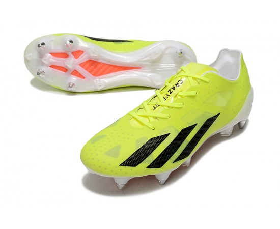 Adidas X Crazyfast1 SG Yellow Black Orange Low Soccer Cleats For Men