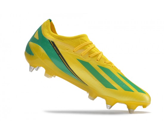 Adidas X Crazyfast1 SG Yellow Blue Black Green Low Soccer Cleats For Men