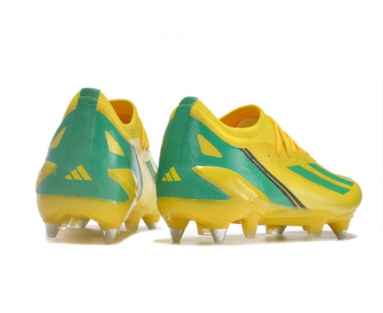 Adidas X Crazyfast1 SG Yellow Blue Black Green Low Soccer Cleats For Men