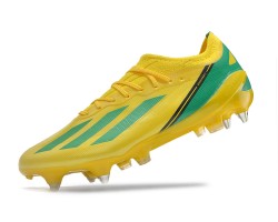 Adidas X Crazyfast1 SG Yellow Blue Black Green Low Soccer Cleats For Men