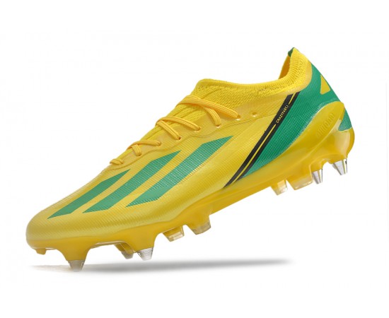 Adidas X Crazyfast1 SG Yellow Blue Black Green Low Soccer Cleats For Men