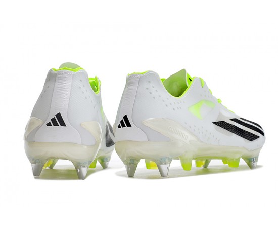 Adidas X Crazyfast1 SG Yellow Green White Black Low Soccer Cleats For Men