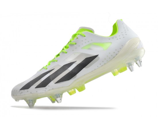 Adidas X Crazyfast1 SG Yellow Green White Black Low Soccer Cleats For Men