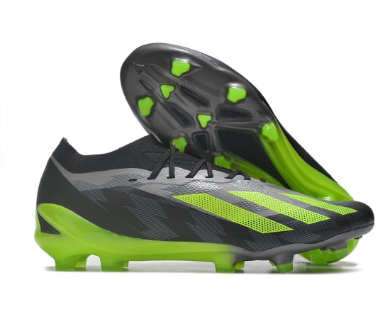 Adidas x23crazyfast.1 FG Low Soccer Cleats Black Green For Men