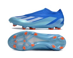 Adidas x23crazyfast.1 FG Low Soccer Cleats Blue Silver Orange For Men And Women 