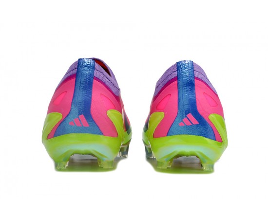 Adidas x23crazyfast.1 FG Low Soccer Cleats Pink Purple Green For Men And Women