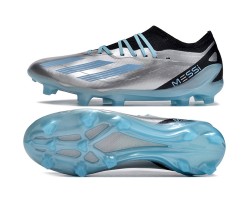 Adidas x23crazyfast.1 FG Low Soccer Cleats Silver Black Ltblue For Men And Women 