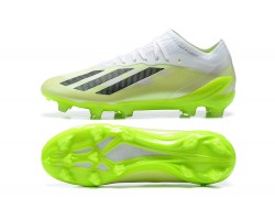 Adidas x23crazyfast.1 FG Low Soccer Cleats White Black Green For Men 