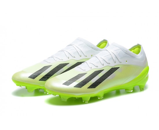 Adidas x23crazyfast.1 FG Low Soccer Cleats White Black Green For Men