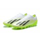 Adidas x23crazyfast.1 FG Low Soccer Cleats White Black Green For Men