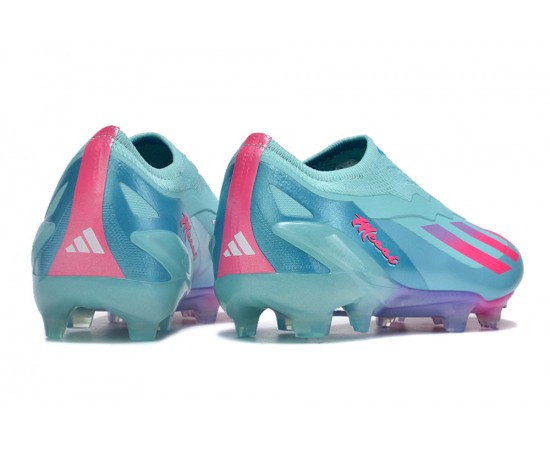 Adidas x23crazyfast.1 FG Soccer Cleats Pink Ltblue For Men And Women