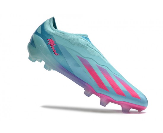 Adidas x23crazyfast.1 FG Soccer Cleats Pink Ltblue For Men And Women