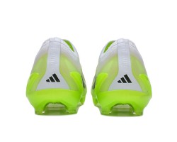 Adidas x23crazyfast.1 Laceless FG Low Soccer Cleats White Black Green For Men 