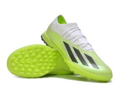 Adidas x23crazyfast.1 Laceless TF Low Soccer Cleats White Black Green For Men 