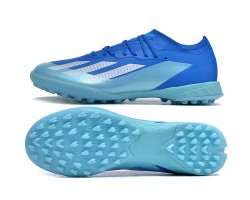 Adidas x23crazyfast.1 TF Low Soccer Cleats Blue Silver Orange For Men And Women 