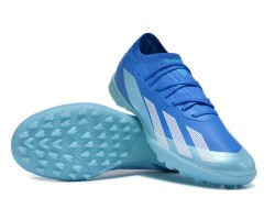 Adidas x23crazyfast.1 TF Low Soccer Cleats Blue Silver Orange For Men And Women 