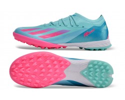 Adidas x23crazyfast.1 TF Soccer Cleats Pink Ltblue For Men And Women 