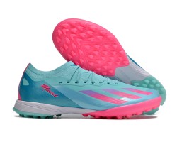 Adidas x23crazyfast.1 TF Soccer Cleats Pink Ltblue For Men And Women 