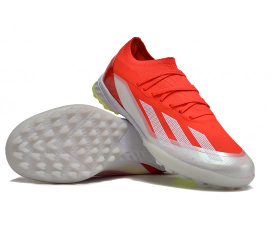 Adidas x23crazyfast.1 TF Soccer Cleats Red Grey For Men And Women