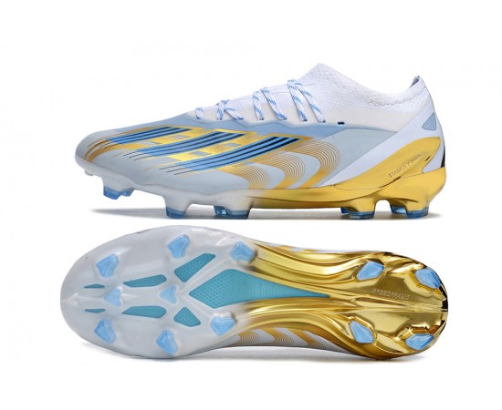 Adidas x23crazyfast.1 TF Soccer Cleats White Blue Gold For Men And Women