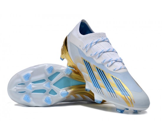 Adidas x23crazyfast.1 TF Soccer Cleats White Blue Gold For Men And Women