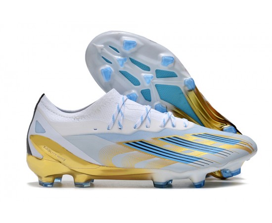 Adidas x23crazyfast.1 TF Soccer Cleats White Blue Gold For Men And Women