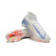 Nike Air Zoom Mercurial Superfly 10 Elite FG Beige Ltblue Orange High Top Soccer Cleats For Men