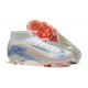 Nike Air Zoom Mercurial Superfly 10 Elite FG Beige Ltblue Orange High Top Soccer Cleats For Men