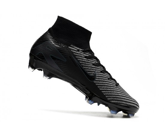 Nike Air Zoom Mercurial Superfly 10 Elite FG Black Grey High Top Soccer Cleats For Women And Men