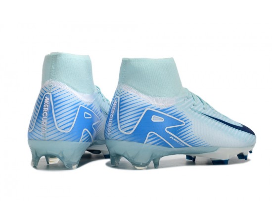 Nike Air Zoom Mercurial Superfly 10 Elite FG Ltblue Deep Blue Soccer Cleats For Women And Men