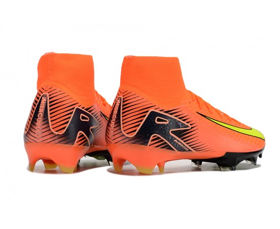 Nike Air Zoom Mercurial Superfly 10 Elite FG Orange Yellow Black Soccer Cleats For Women And Men