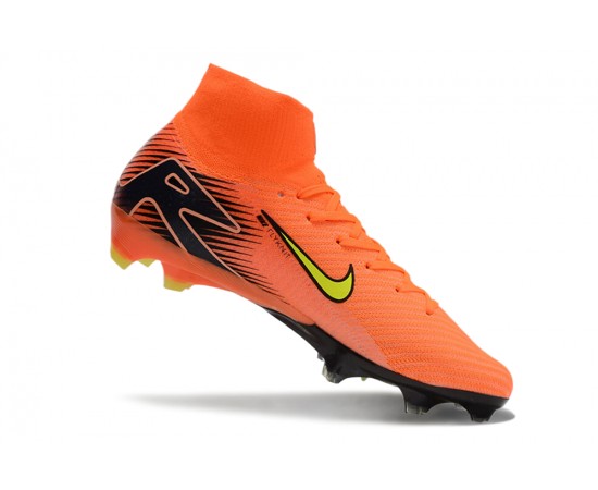 Nike Air Zoom Mercurial Superfly 10 Elite FG Orange Yellow Black Soccer Cleats For Women And Men