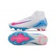 Nike Air Zoom Mercurial Superfly 10 Elite FG White Pink Ltblue High Top Soccer Cleats For Women And Men