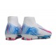 Nike Air Zoom Mercurial Superfly 10 Elite FG White Pink Ltblue High Top Soccer Cleats For Women And Men