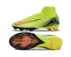 Nike Air Zoom Mercurial Superfly 10 Elite FG Yellow Black And Orange Soccer Cleats For Women And Men