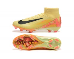 Nike Air Zoom Mercurial Superfly 10 Elite FG Yellow Black Pink High Top Soccer Cleats For Men