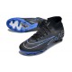 Nike Air Zoom Mercurial Superfly 9 Elite AG High Top Soccer Cleats Black Blue White For Men