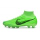 Nike Air Zoom Mercurial Superfly 9 Elite AG High Top Soccer Cleats Green Black For Men