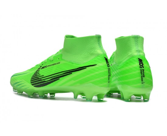 Nike Air Zoom Mercurial Superfly 9 Elite AG High Top Soccer Cleats Green Black For Men