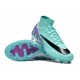 Nike Air Zoom Mercurial Superfly 9 Elite AG High Top Soccer Cleats Ltblue Purple Black For Men