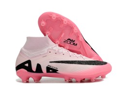 Nike Air Zoom Mercurial Superfly 9 Elite AG High Top Soccer Cleats Pink White Black For Men 