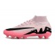 Nike Air Zoom Mercurial Superfly 9 Elite AG High Top Soccer Cleats Pink White Black For Men