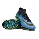 Nike Air Zoom Mercurial Superfly 9 Elite FG High Top Soccer Cleats Black Green Blue For Men And Women