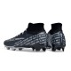 Nike Air Zoom Mercurial Superfly 9 Elite FG High Top Soccer Cleats Deep Blue White For Men And Women