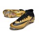 Nike Air Zoom Mercurial Superfly 9 Elite FG High Top Soccer Cleats Gold Black For Men And Women