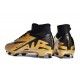 Nike Air Zoom Mercurial Superfly 9 Elite FG High Top Soccer Cleats Gold Black For Men And Women