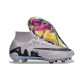 Nike Air Zoom Mercurial Superfly 9 Elite FG High Top Soccer Cleats Grey Black For Men And Women