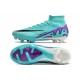 Nike Air Zoom Mercurial Superfly 9 Elite FG High Top Soccer Cleats Ltblue Purple For Men And Women