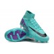 Nike Air Zoom Mercurial Superfly 9 Elite FG High Top Soccer Cleats Ltblue Purple For Men And Women