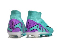 Nike Air Zoom Mercurial Superfly 9 Elite FG High Top Soccer Cleats Ltblue Purple For Men And Women 